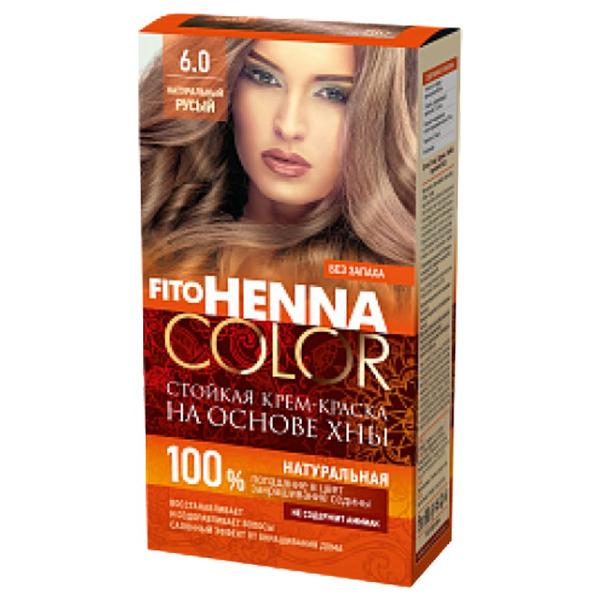 Vopsea de Par Permanenta Fara Amoniac Fito Henna Color Fitocosmetic, 6.0 Blond Natural, 115 ml