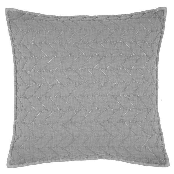 Fata de perna din bumbac gri deschis matlasat 50 cm x 50 cm - decorer