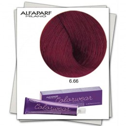 Vopsea fara amoniac - alfaparf milano color wear nuanta 6.66 biondo scuro rosso intenso