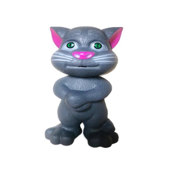 Jucarie, interactiva, talking tom, imita sunete, gri