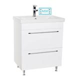 Baza si lavoar baie GN0541 - 60 cm, sertare, alb