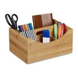 Organizator birou cu maner, Bambus, 25 x 18 x 12 cm - Caerus Capital