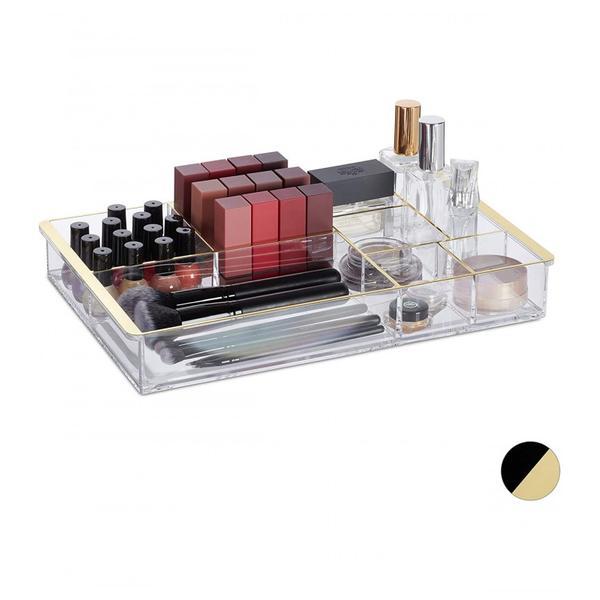 Organizator produse cosmetica, 8 sertare, transparent - caerus capital