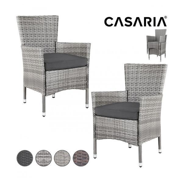 Set 2 x Scaun gradina, Antracit - Caerus Capital