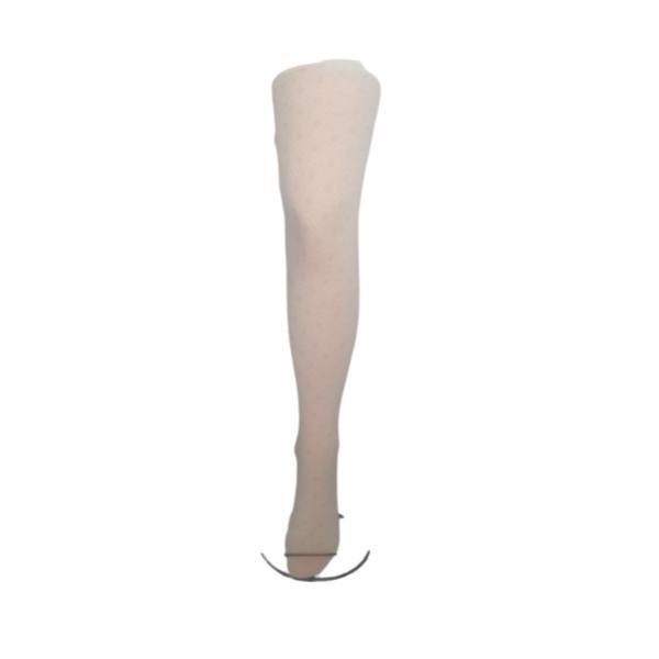 Dres mio pentru copii, 80 den, alb cu model, 10-12 ani, 136-145 cm
