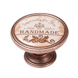 Buton pentru mobila, Handmade 550CB29, finisaj cupru antichizat, D37 mm - Maxdeco
