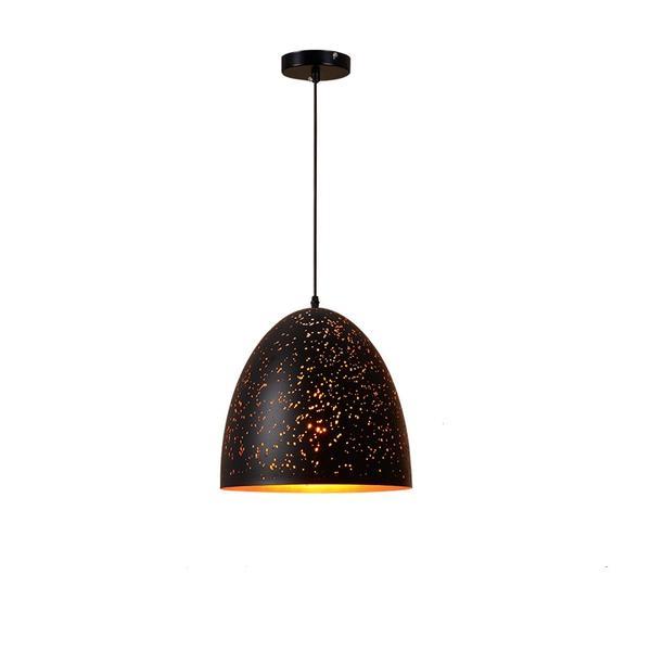 Lustra suspendata nigresa, abajur de metal, inaltime 32 cm