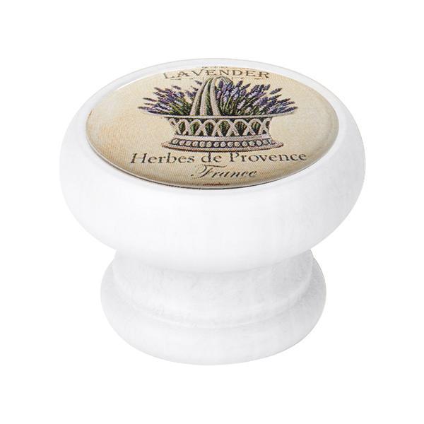 Buton pentru mobila, Lavender1 450BL46, finisaj alb, D40 mm - Nesu