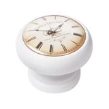 Buton pentru mobila, Clock Cafe 450BL06, finisaj alb, D40 mm - Nesu