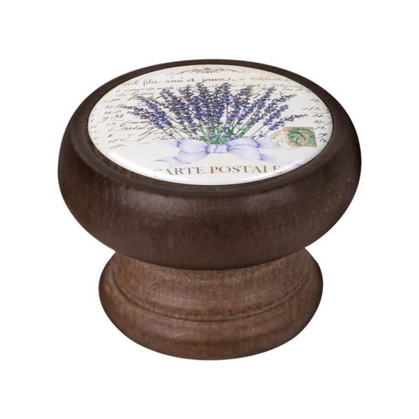 Buton pentru mobila, lavender2 450ng47, finisaj nuc, d40 mm - nesu