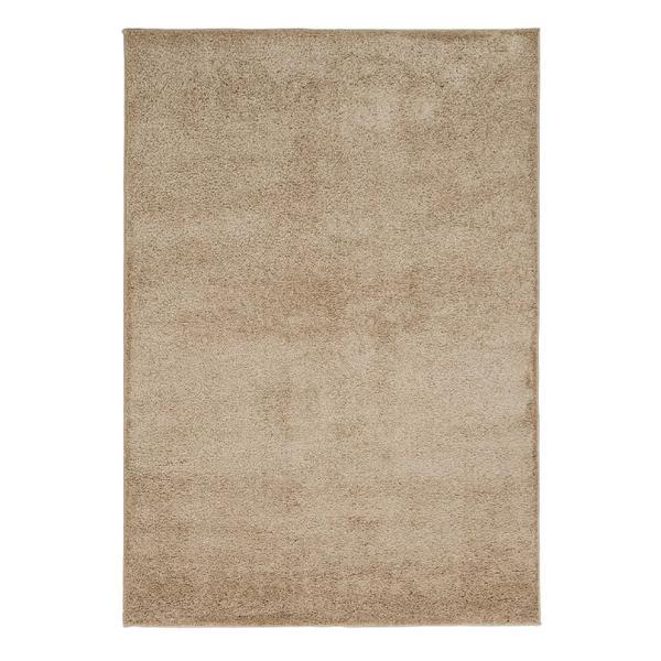 Covor decorativ, fir lung, antialunecare, 133x195 cm, bej, topi dreams