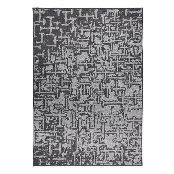 Covor decorativ, tesatura plata, 165 x 240 cm, gri inchis, topi dreams