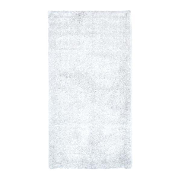 Covor decorativ cu fir lung, blana sintetica, rezistent la trafic intens, model simplu, 120 x 60 cm, alb, topi dreams
