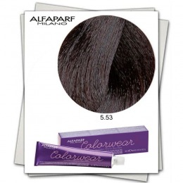 Vopsea fara amoniac - alfaparf milano color wear nuanta 5.53 castano chiaro mogano dorato