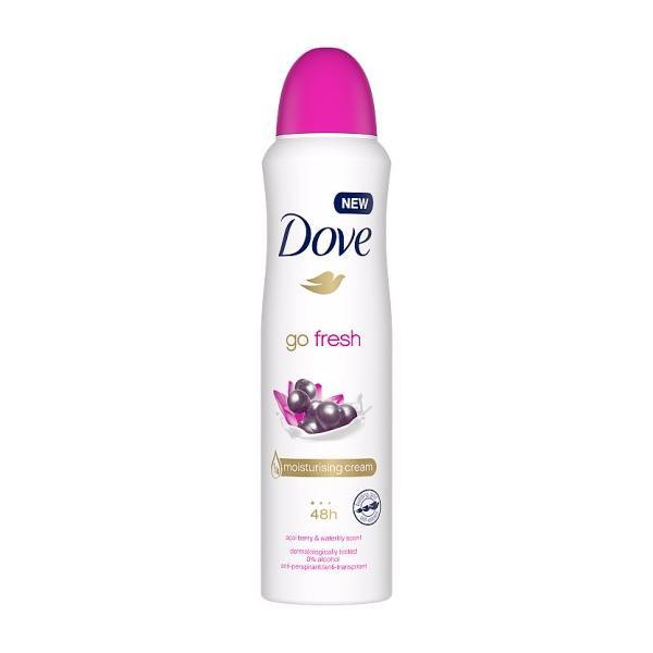 Deodorant antiperspirant spray, Dove, Go Fresh, Acai Berry & Waterlily, 48h, 150ml