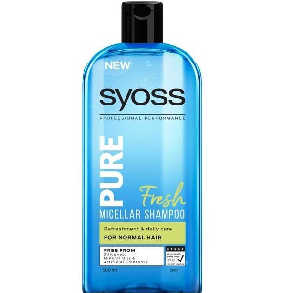 Sampon pentru par, syoss, pure fresh, 500 ml