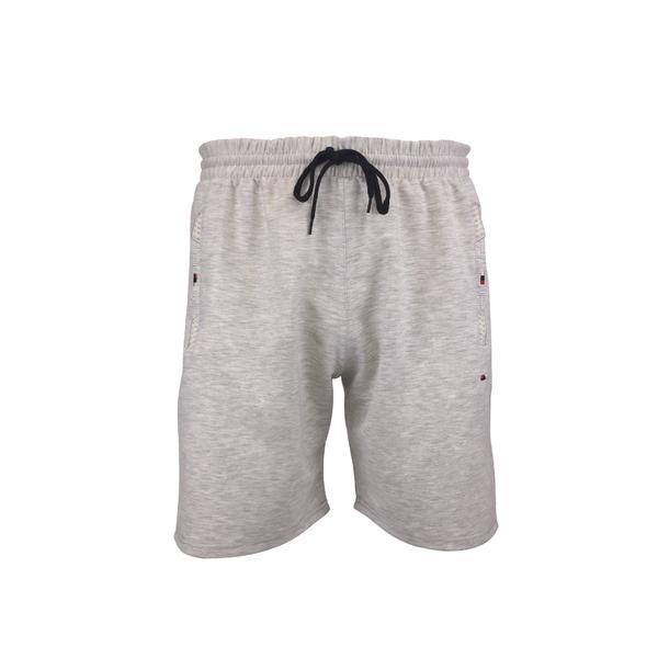 Bermude barbat univers fashion, 2 buzunare laterale si un buzunar la spate cu fermoare, gri deschis, l