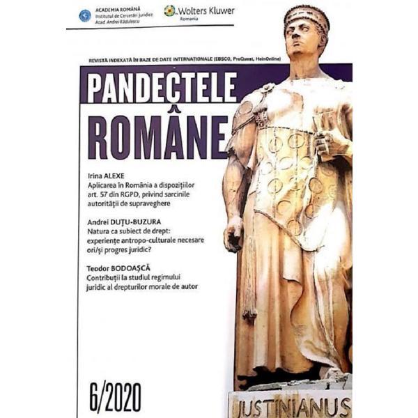 Pandectele romane nr.6/2020, editura wolters kluwer