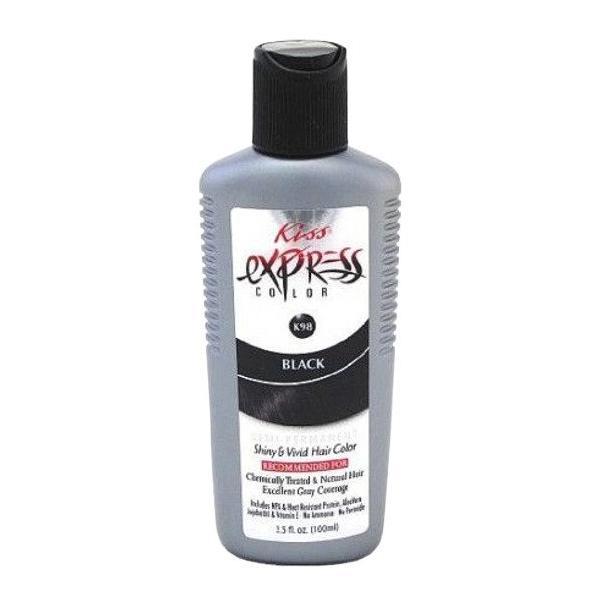 Vopsea semi-permanenta kiss express negru, 20ml