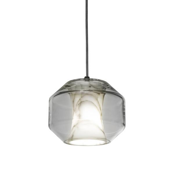 Lustra suspendata ava, abajur de sticla, inaltime 20 cm