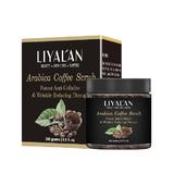 Scrub Arabica Coffee pentru corp & fata, LIYAL'AN, Exfoliant puternic anticelulitic, Terapie de reducere a ridurilor, 250g 