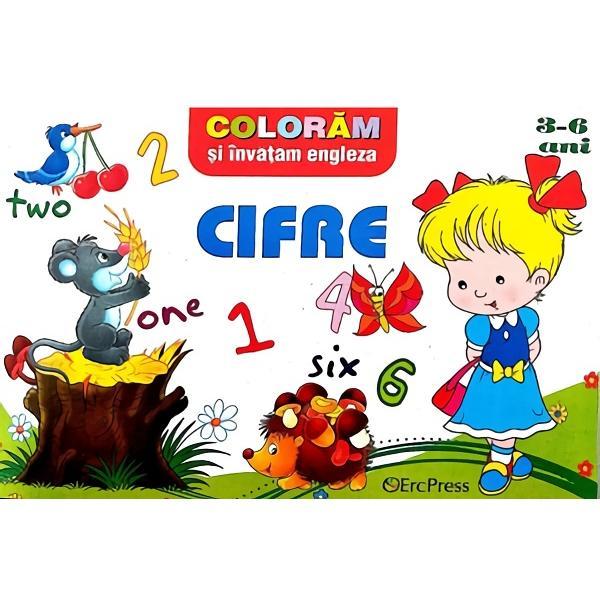 Coloram si invatam engleza 3-6 ani - cifre