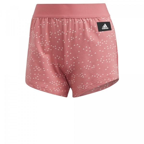 Pantaloni scurti femei adidas Sportswear Badge of Sport Allover-Print GQ6067, L, Roz