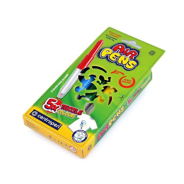 Set markere de suflat pentru textile air pens, 5 buc