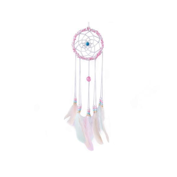 Prinzator de vise indian Rainbow, Dream catcher cu pene 52 x 11 cm