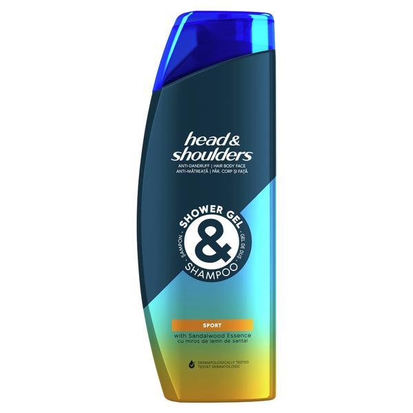 Sampon pentru par, head and shoulder’s, 2 in 1 sport, anti-matreata, 360 ml