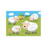 Set 4 puzzle-uri Animale de la ferma - 12 piese