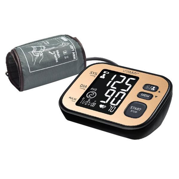 Tensiometru electronic de brat vitammy ultra cosmo, manseta 22-42 cm, negru/auriu