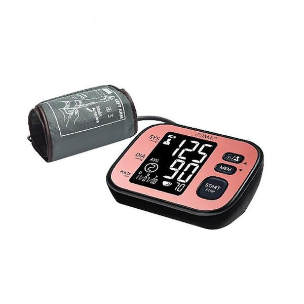 Tensiometru electronic de brat vitammy ultra cosmo, manseta 22-42 cm, negru/roz