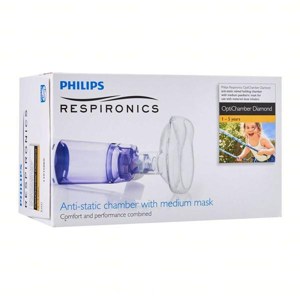 Camera de inhalare Optichamber Diamond, Philips Respironics, cu masca 1-5 ani