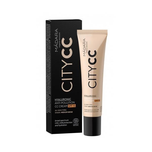 Cremă spf15 anti-poluare - medium beige madara city cc 40ml