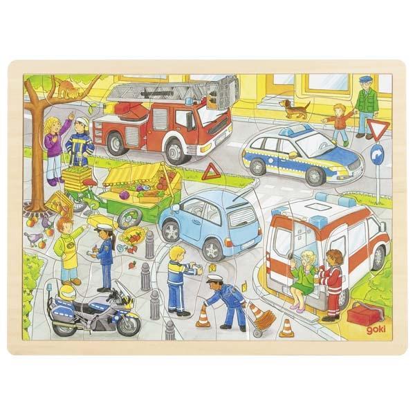 Echipaje de interventie - puzzle din lemn piese asimetrice