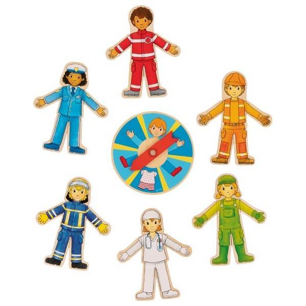 Meserii - puzzle din lemn figurine