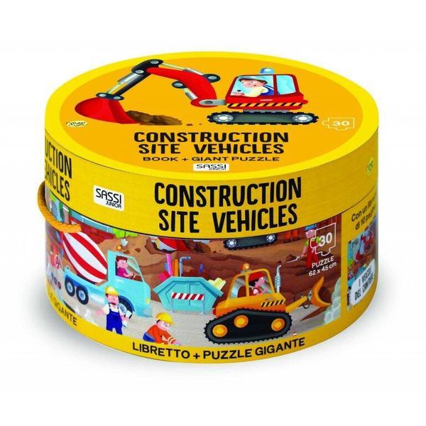 Puzzle - 30 piese cu carte - vehicule