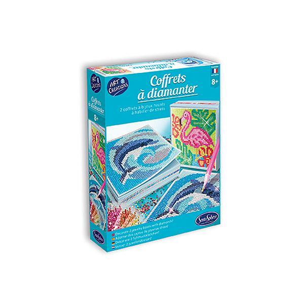 Kit creativ cu diamante - delfin si flamingo