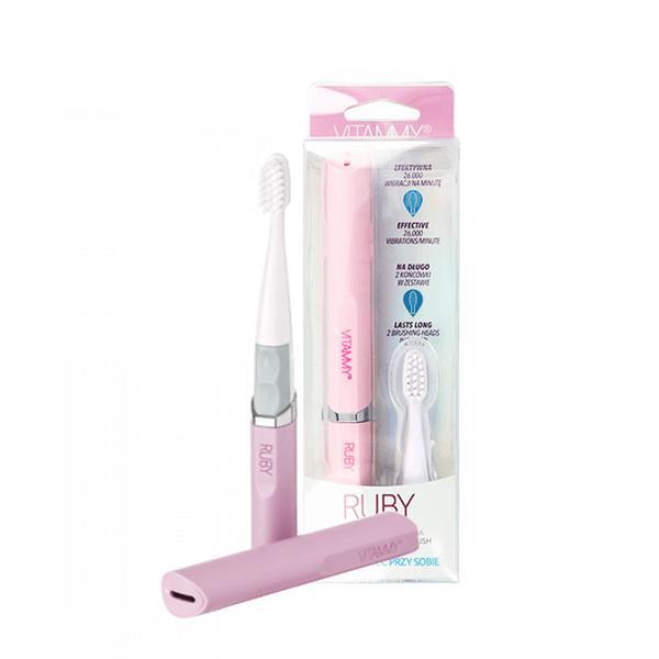 Periuta de dinti electrica VITAMMY Ruby, 26000 vibratii/min, Roz