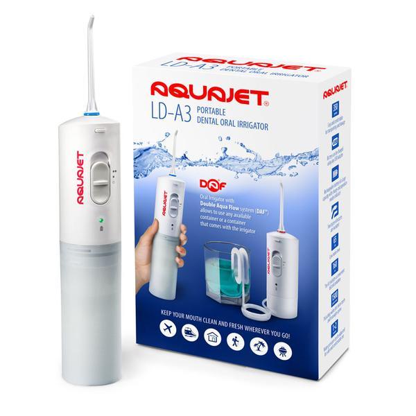 Irigator bucal Little Doctor Aquajet LD A3 pentru adulti, profesional, 1500 impulsuri/min, 2 duze, alb