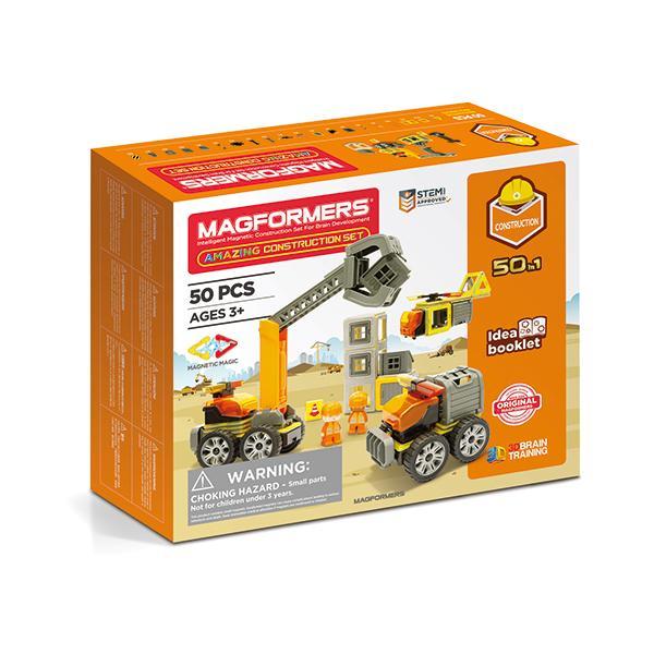 Set magnetic magformers uimitorul set de construit pe santier - clics toys