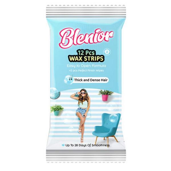 Benzi Depilatoare cu Ceara Rece pentru Par Gros si Dens Blenior, 12 buc Blenior Blenior