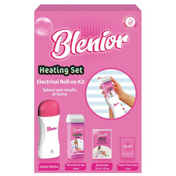 Kit pentru Epilat – Incalzitor, Roll-On Ceara, Benzi, Servetele Curatare - Blenoir Heating Set, 1 buc