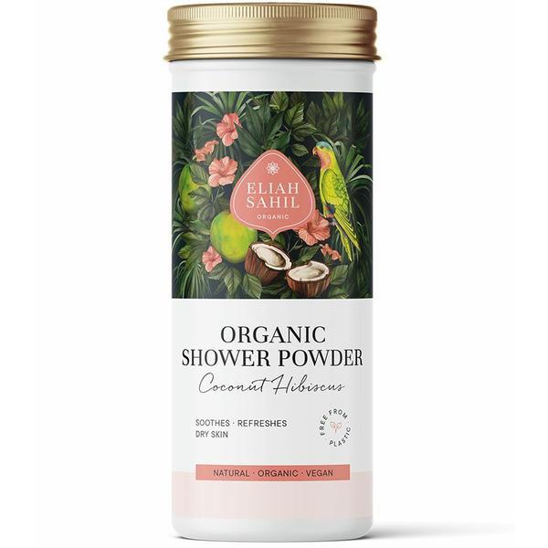 Gel de dus pudra cu cocos si hibiscus bio eliah sahil 90g