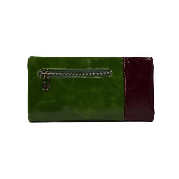 Portofel dama piele naturala verde zr168povd