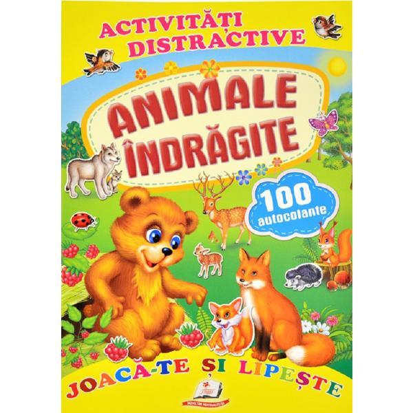 Activitati distractive: animale indragite. 100 autocolante, editura pegas
