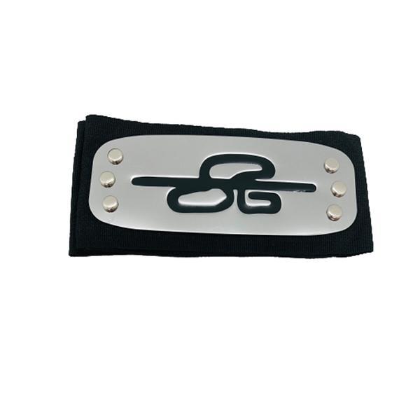 Bandana pentru cap, naruto, satul ascuns de nori, simbol metalic, negru
