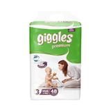 Scutece Giggles Premium, marimea 3 Midi, 4-9 kg, 48 buc, pachet Economic