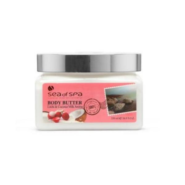 Unt de Corp cu Litchi si Lapte de Cocos, Sea Of Spa, 350ml 350ml imagine noua